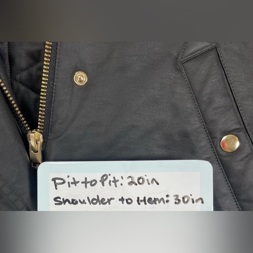 J. Crew Perfect Winter Parka Women’s Small Water Black Hooded Snow Ski Jacket - Picture 16 of 16